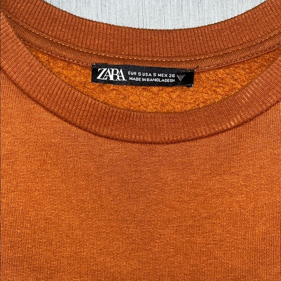 Zara Peplum Sweatshirt Blouse size Small - Picture 2 of 6